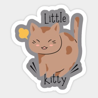 Beautiful little kitty T-shirt design Sticker